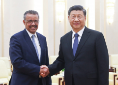 西林叉車：國家主席會見世界衛(wèi)生組織總干事